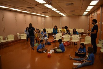 children taking part in the Kinder Uni event