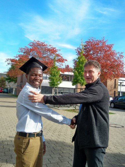 Arsénio and his supervisor Werner Brannath